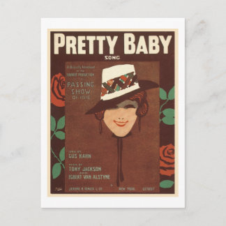 Pretty Baby Vintage Songbook Cover Postcard