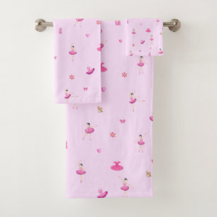 Pretty Ballerina Bath Towel Set