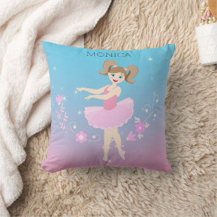 Pretty Ballerina girl Birthday Party Cushion