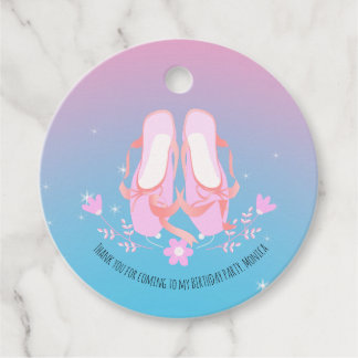 Pretty Ballerina girl Birthday Party Favour Tags