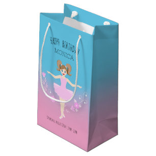 Pretty Ballerina girl Birthday Party Small Gift Bag