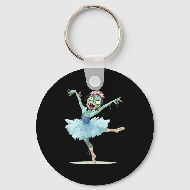 Pretty Ballerina Zombie Costume  Key Ring (Front)