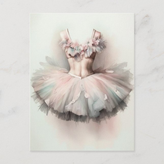 Pretty Ballet Dress Postcard (Front)