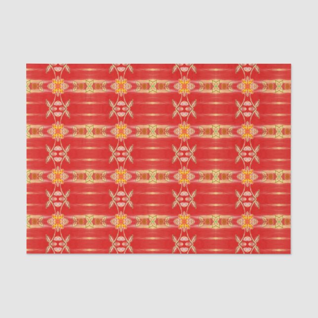 Pretty Barn Red And Elegant Tissue Paper (Front)