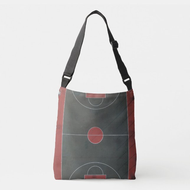 Pretty Basketball Artwork Crossbody Bag (Front)