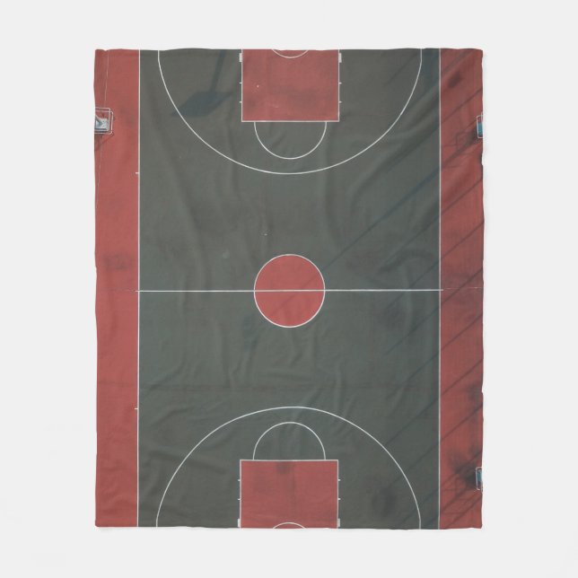 Pretty Basketball Artwork Fleece Blanket (Front)
