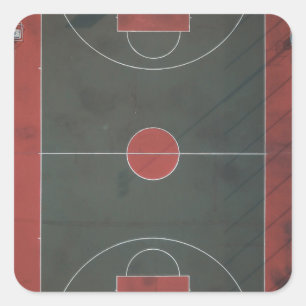 Pretty Basketball Artwork Square Sticker