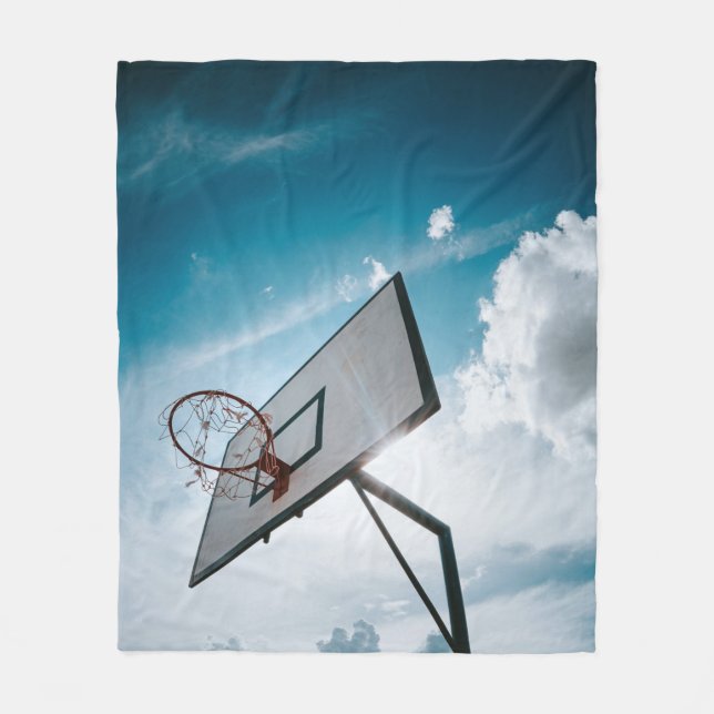 Pretty Basketball Design Fleece Blanket (Front)