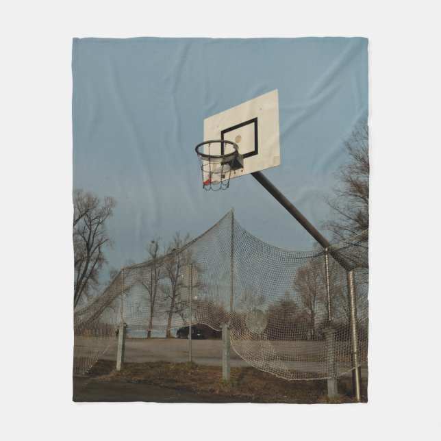 Pretty Basketball Fleece Blanket (Front)