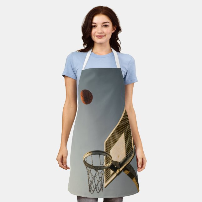Pretty Basketball Gift Apron (Worn)
