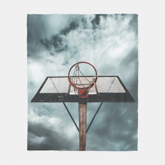 Pretty Basketball Gift Fleece Blanket (Front)