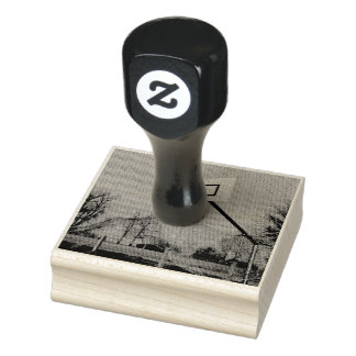 Pretty Basketball Rubber Stamp