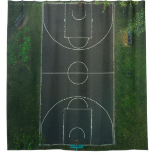 Pretty Basketball Shower Curtain