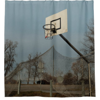 Pretty Basketball Shower Curtain