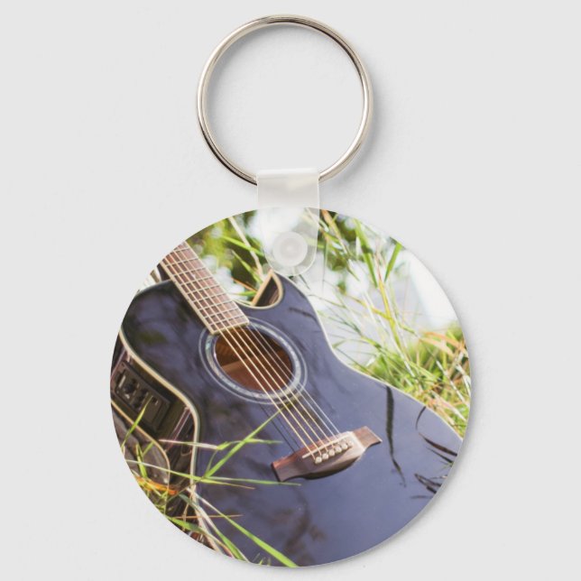Pretty Bass Guitar Key Ring (Front)
