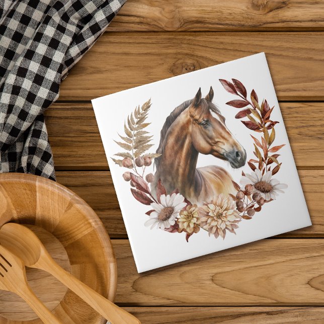 Pretty Bay Horse Autumn Wreath Tile (Creator Uploaded)