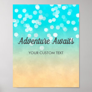Pretty Beach Bokeh Poster