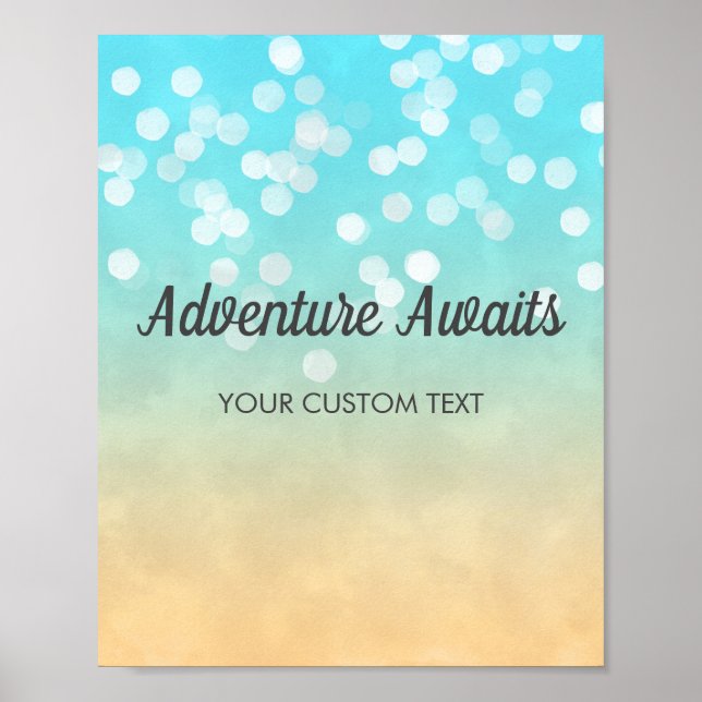 Pretty Beach Bokeh Poster (Front)