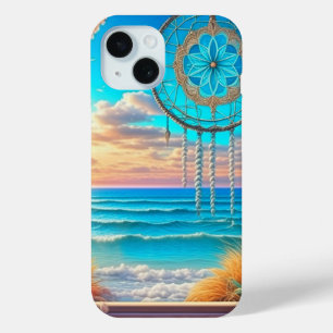 Pretty Beachy Dreamcatcher on Window iPhone 15 Case