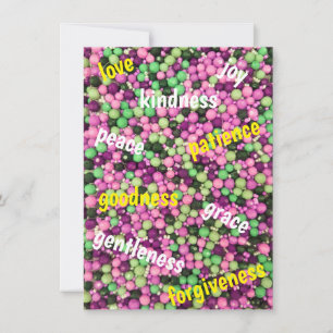 Pretty Beads & Virtue Flat Greeting Card