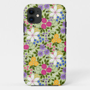 Pretty Bees and Buttercups Floral Case-Mate iPhone Case