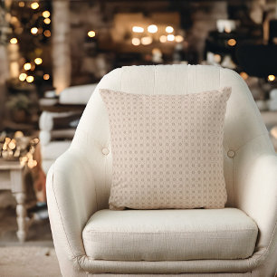Pretty beige geometric cushion