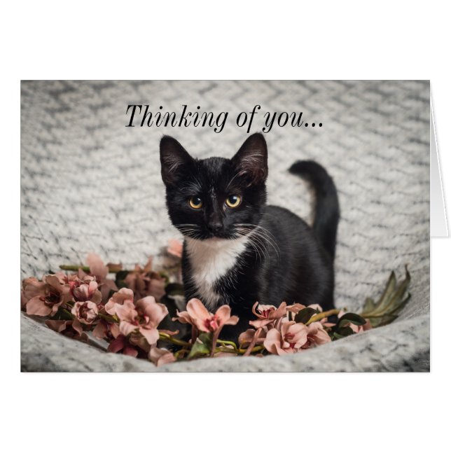 Pretty Bella Rose Thinking Of You Card (Front Horizontal)