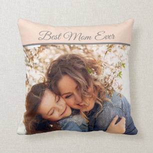 Pretty Best Mum Ever Photo Cushion