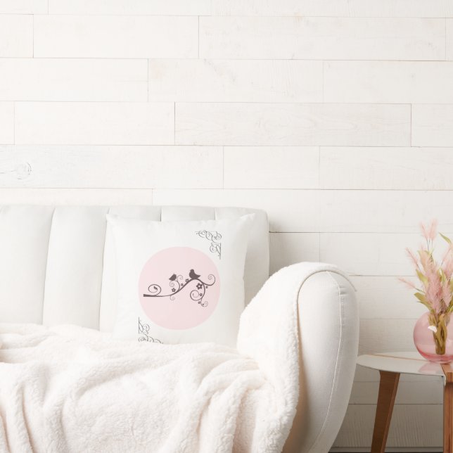 Pretty Bird Design Home Decor Throw Cushion (Couch)