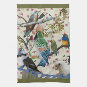 Pretty Birdies Tea Towel