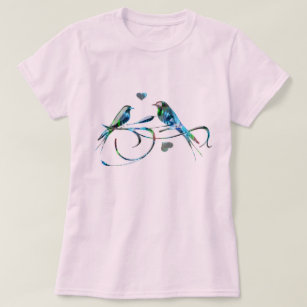 Pretty birds in love-graphic design T-Shirt. T-Shirt