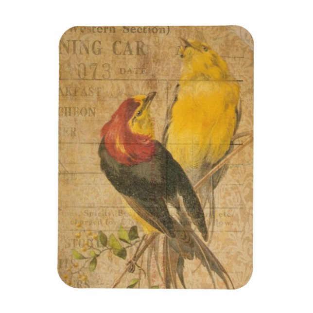 Pretty Birds Magnet (Vertical)