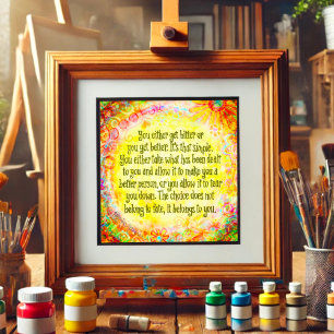 Pretty Bitter or Better Yellow Inspirivity Photo Print