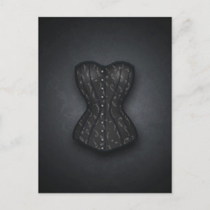Pretty Black Corset Postcard