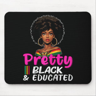 Pretty Black Educated Black History Women Kids Afr Mouse Pad