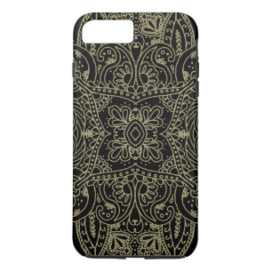 Pretty Black & Gold Mehndi Case-Mate iPhone Case