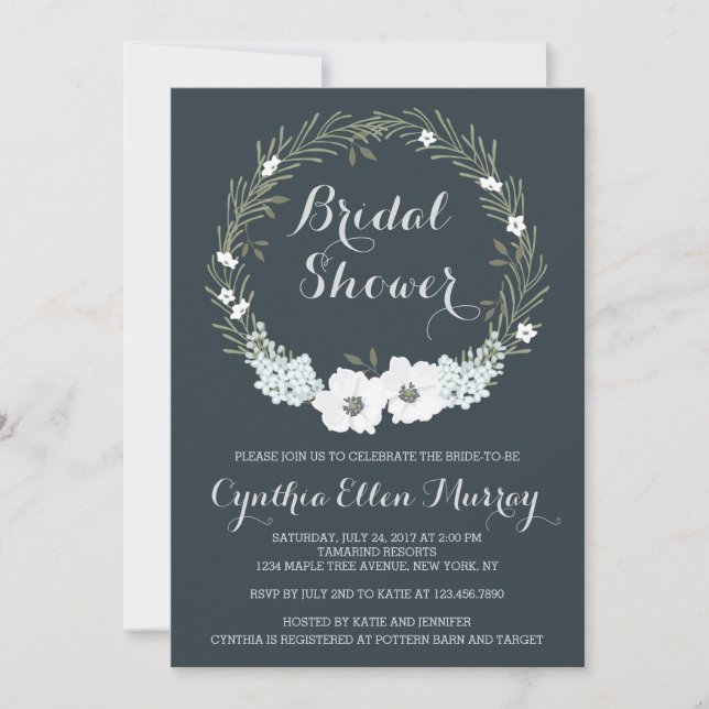 Pretty Blooms Bridal Shower Invitation (Front)