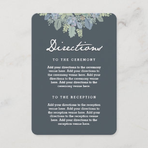 Pretty Blooms Vintage Gardens Wedding Directions Enclosure Card