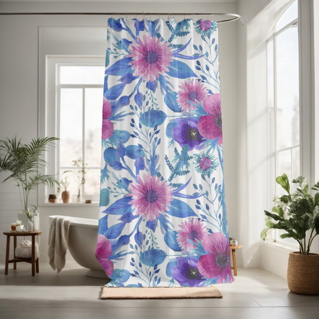 Pretty blossom floral decorative eye-catching shower curtain (Creator Uploaded)
