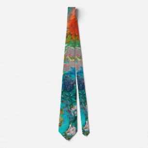 Pretty Blue Abstract Pattern Tie