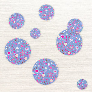 Pretty Blue Botanical Wildflower Floral Confetti