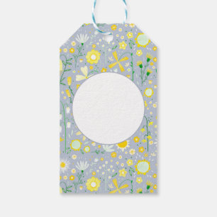 Pretty Blue Botanical Wildflower Floral Gift Tags