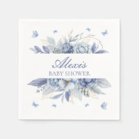 Pretty Blue Butterflies Boy Baby Shower