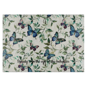Pretty Blue Butterflies Bridal Shower Cutting Board