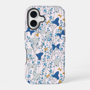 Pretty Blue Butterflies iPhone 16 Case