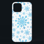 Pretty Blue Christmas Snowflakes on Winter White iPhone 12 Pro Case<br><div class="desc">Mixed sized pretty blue snowflakes are scattered throughout this Christmas seasonal pattern. This cute festive design with a crisp winter white background is sure to please any age and perfect for anyone who likes soft and delicate xmas patterns.</div>