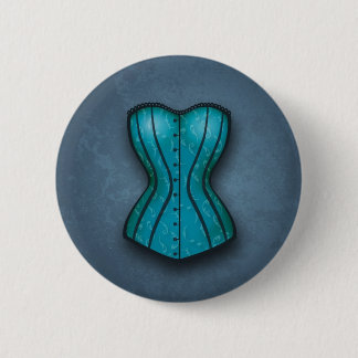 Pretty Blue Corset 6 Cm Round Badge