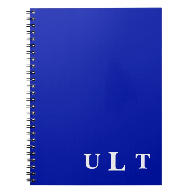 Pretty Blue Custom Best Monochrome Spiral Notebook (Front)