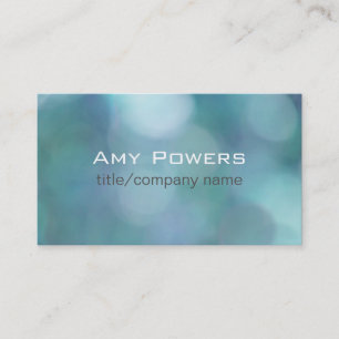 pretty blue custom business card template