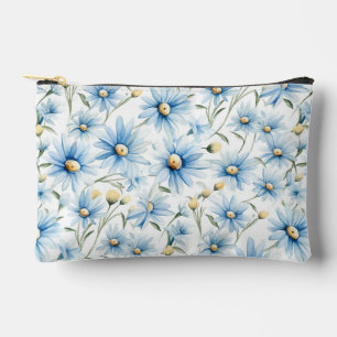 Pretty Blue Daisies  Accessory Pouch